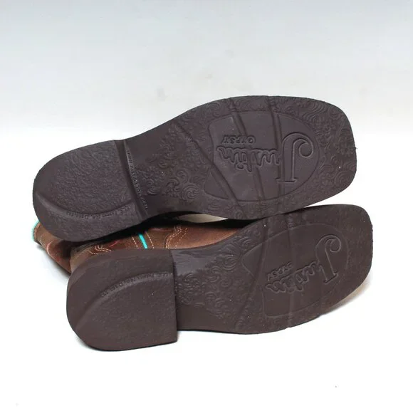 Womans Justin Gypsy Boots Size 9 B Brown Leather Cowgirl Western Boot - Picture 6 of 8